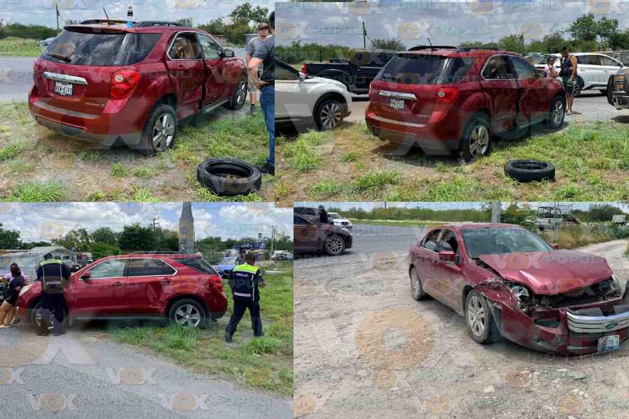 Tres vehículos participan en carambola registrada en Reynosa, Tamaulipas