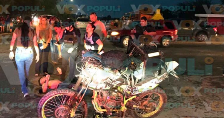 Victoria motociclista hospitalizado