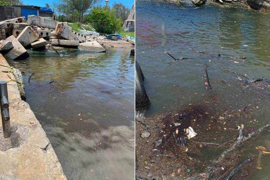 derrame en río Pánuco en Madero