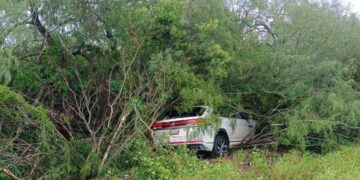 derrape vehículo en San Fernando