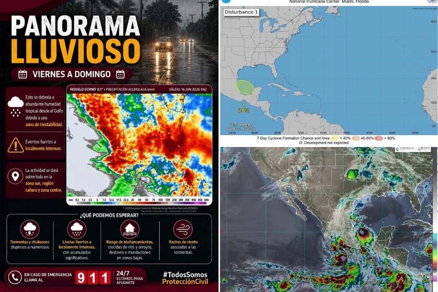 posibles ciclones en Golfo de México