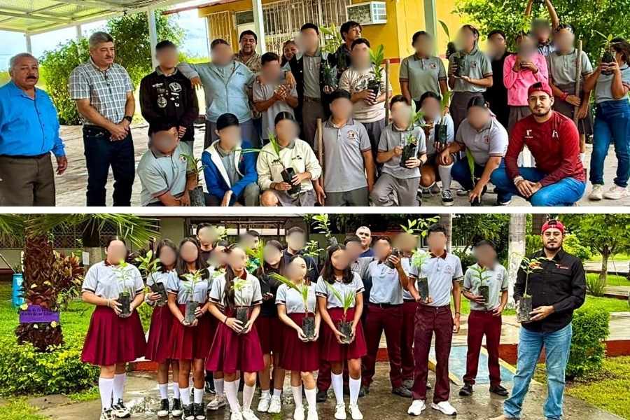 reforestación en escuelas de Tamaulipas