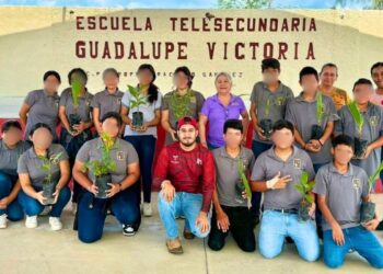 reforestación en escuelas de Tamaulipas