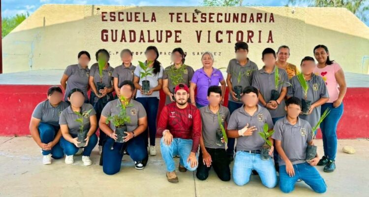 reforestación en escuelas de Tamaulipas