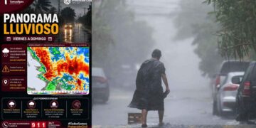 ¿A qué hora comenzarán las lluvias en Tamaulipas y en qué zonas afectarán?