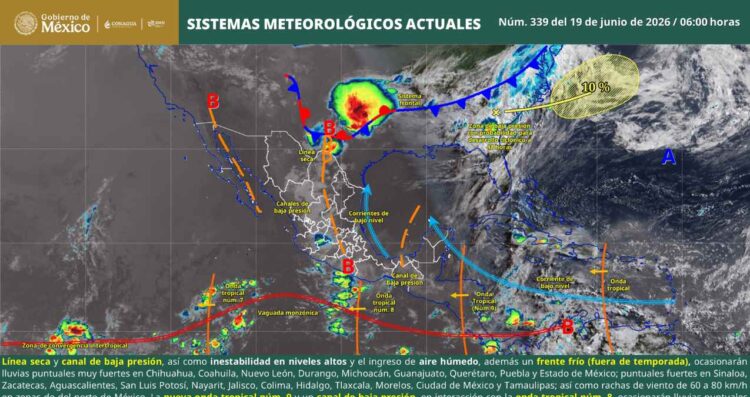 ¿Cómo afectará el nuevo frente frío fuera de temporada al clima de este 19 de junio?