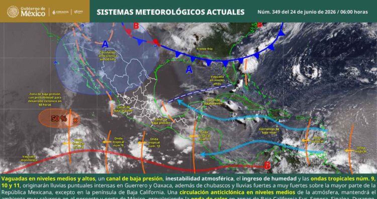 ¿Cuáles serán los estados más afectados por las lluvias intensas hoy?
