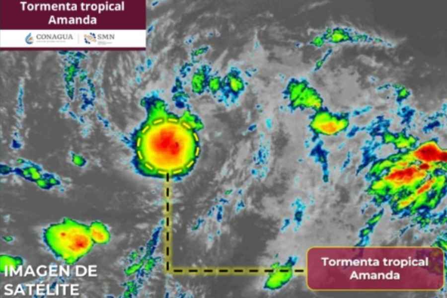 ¿Impactará en México la Tormenta Tropical Amanda? Así luce