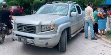 Accidente en El Mante mujer