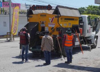 Amplía cobertura programa de bacheo en Ciudad Victoria