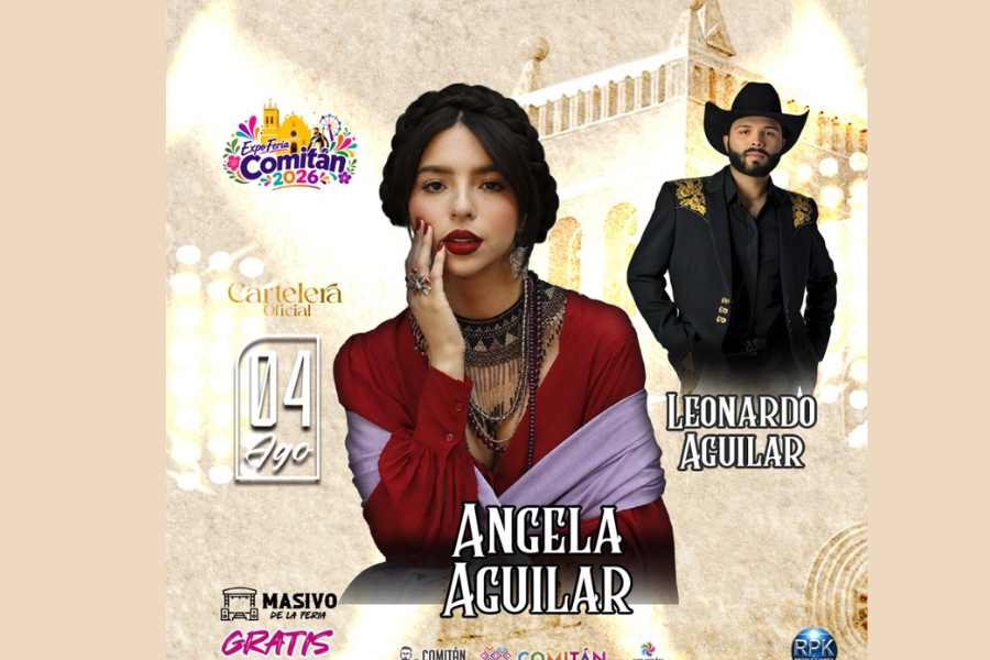 Ángela y Leonardo Aguilar ofrecerán concierto gratis en la Expo Feria Comitán 2026