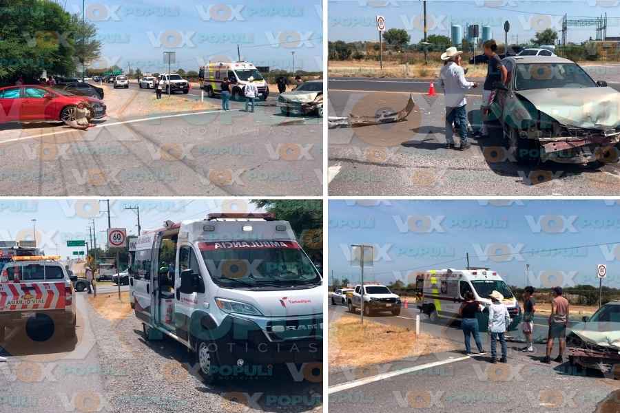 Aparatoso choque deja múltiples heridos en carretera Victoria-Soto la Marina, Tamaulipas