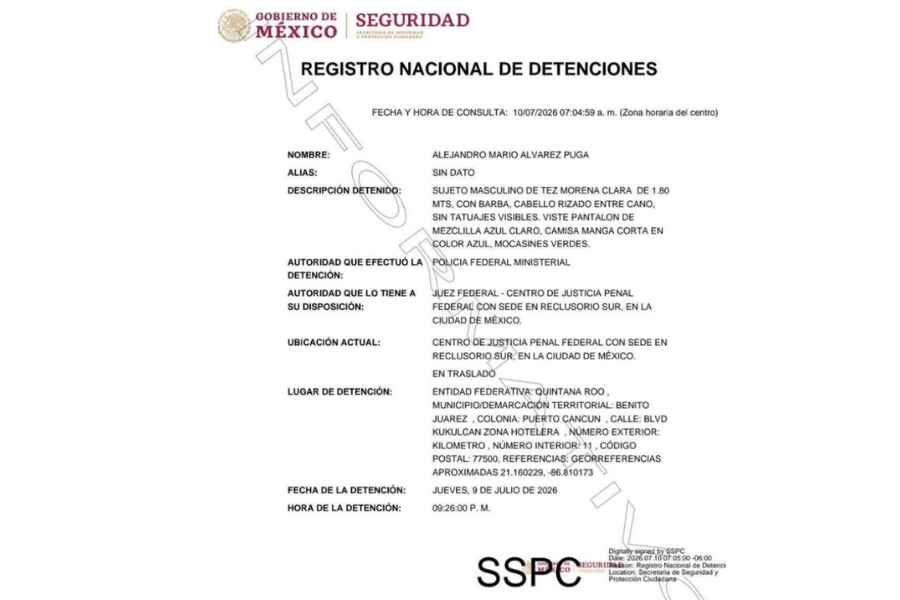 Arrestan en Quintana Roo a Alejandro Álvarez Puga, cuñado de Inés Gómez Mont