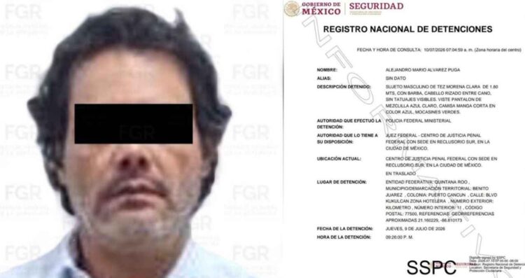 Arrestan en Quintana Roo a Alejandro Álvarez Puga, cuñado de Inés Gómez Mont