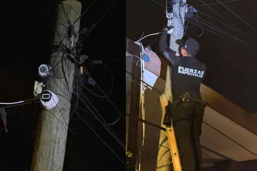 Aseguran cinco cámaras instaladas de forma irregular en Ciudad Madero, Tamaulipas
