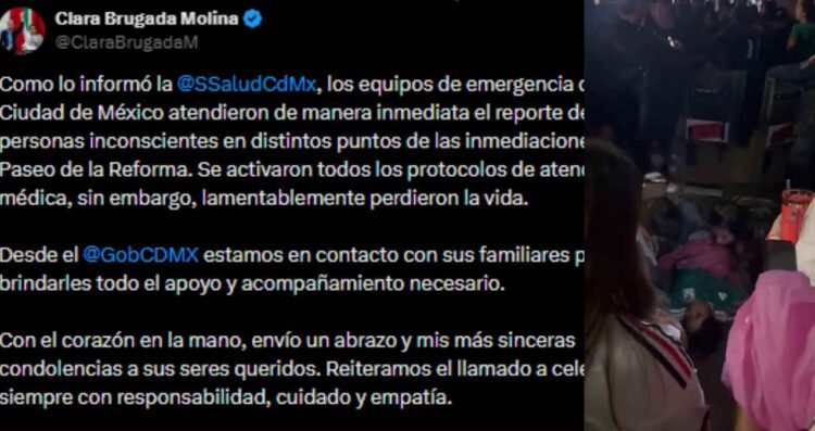 Autoridades reportan 3 fallecimientos durante festejos en Paseo de la Reforma en la CDMX tras el triunfo de la Selección Mexicana
