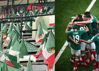 Banderas mexicanas en el Azteca