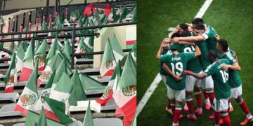 Banderas mexicanas en el Azteca
