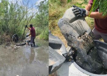 COMAPA retira basura que obstruía el drenaje en Nuevo Laredo, Tamaulipas