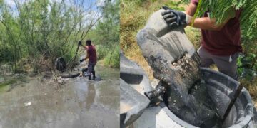 COMAPA retira basura que obstruía el drenaje en Nuevo Laredo, Tamaulipas
