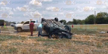 Chocan contra dren, vuelcan y resultan heridos en la Victoria a Zaragoza