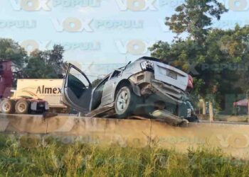 Choque entre dos vehículos genera movilización en carretera Río Bravo-Reynosa, Tamaulipas