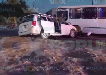 Choque frontal contra autobús deja un joven muerto en Reynosa, Tamaulipas