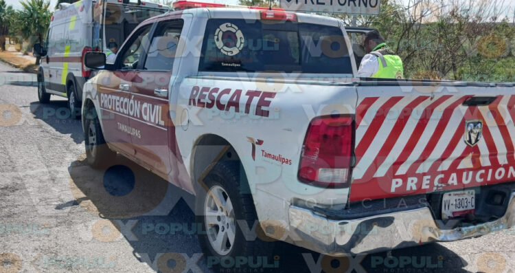 Ciclista cae al lecho del río San Marcos y resulta lesionado en Ciudad Victoria, Tamaulipas
