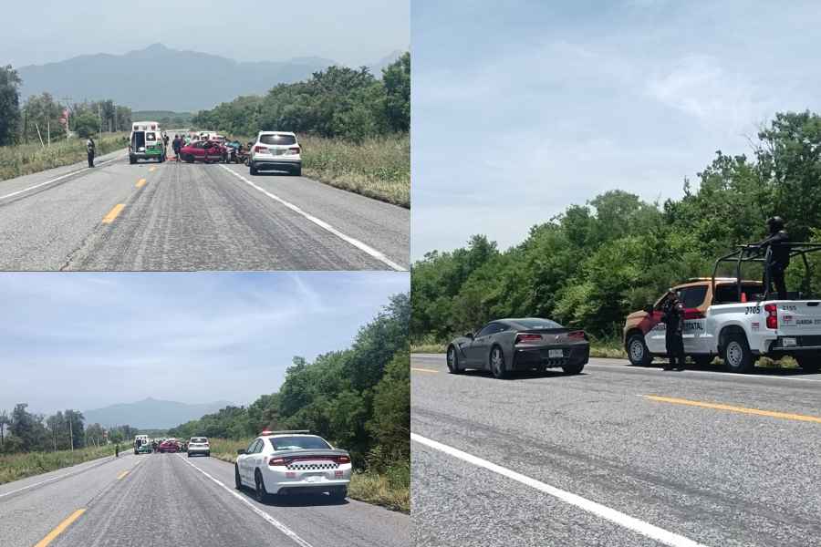 Cierran Carretera Victoria-Monterrey tras fuerte accidente vehicular