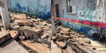 Colapsa marquesina de gran tamaño en inmueble de Tampico, Tamaulipas