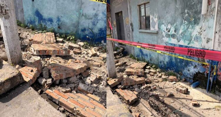 Colapsa marquesina de gran tamaño en inmueble de Tampico, Tamaulipas