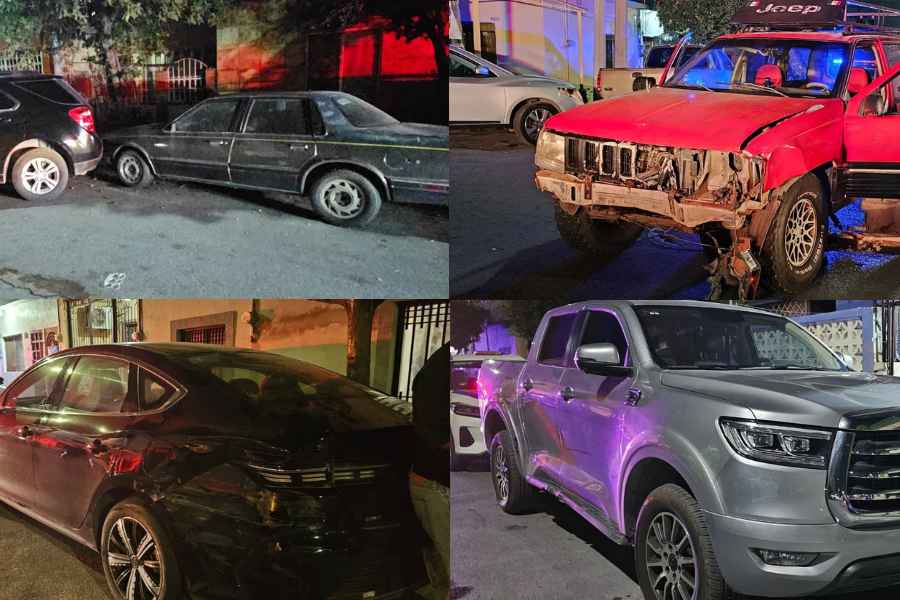 Conductor de Jeep Cherokee choca contra cuatro vehículos y huye en Monterrey, Nuevo León 
