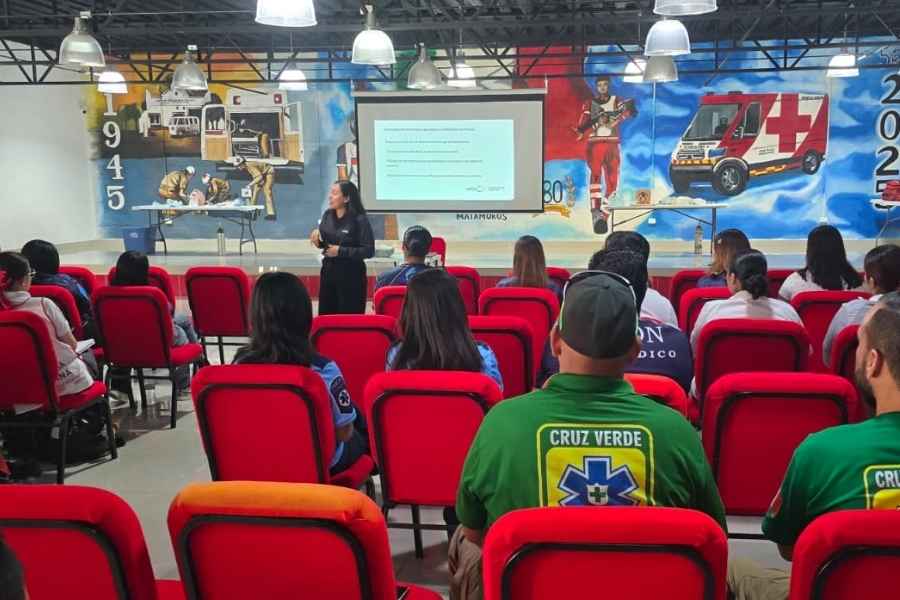 Cruz Roja de Matamoros, Tamaulipas, recibe capacitación para emergencias químicas