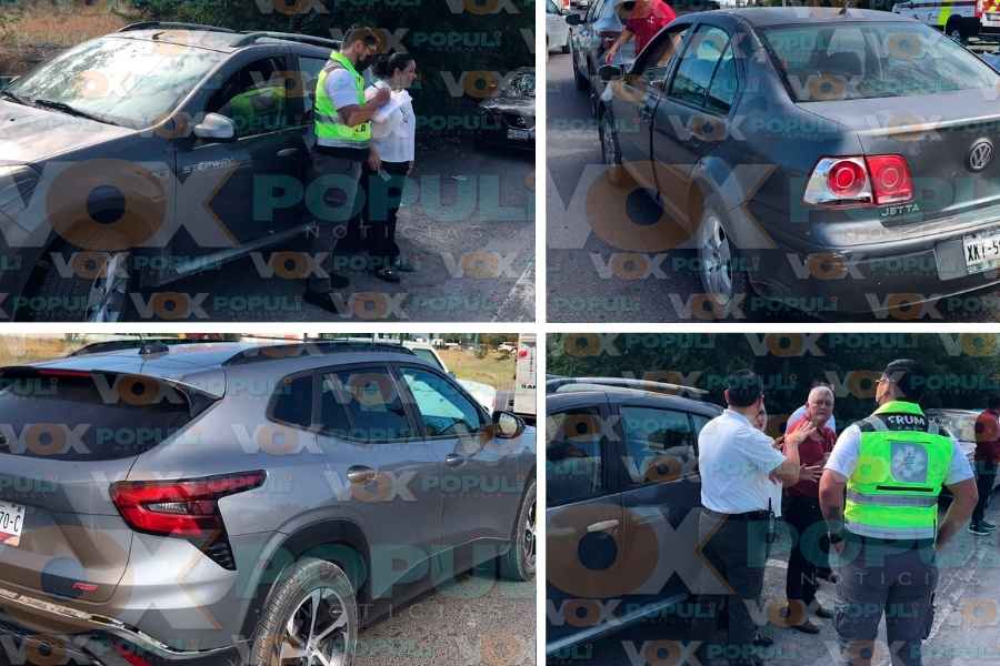 Descuido al volante provoca choque múltiple con heridos en Ciudad Victoria, Tamaulipas