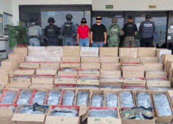 Detienen a tres hombres con cerca de 700 kilos de marihuana en Chiapas