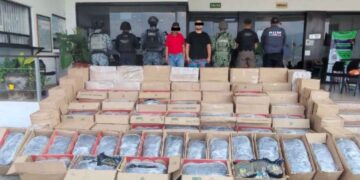 Detienen a tres hombres con cerca de 700 kilos de marihuana en Chiapas