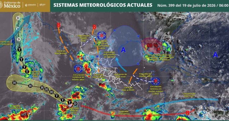En que estados de Mexico se esperan lluvias pese a las altas temperaturas el dia de hoy