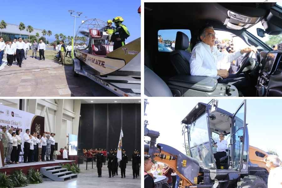 Entrega Américo Villarreal vehículos y maquinaria por 125.2 mdp