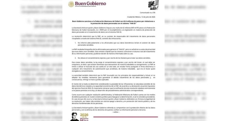 FMF multa 42 millones de pesos