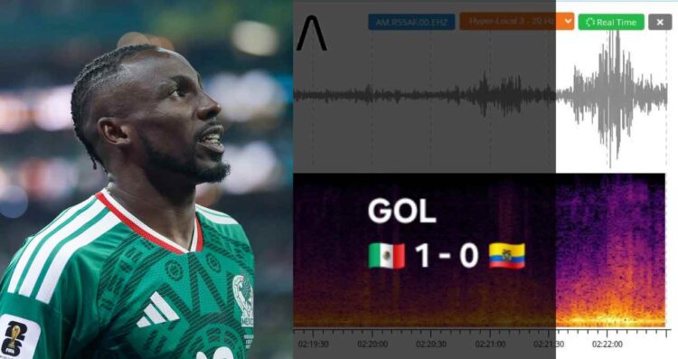FOTO: Festejo del gol de Julián Quiñones ante Ecuador fue detectado por un sismógrafo de la CDMX