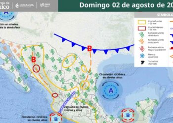 Frente frío con lluvias