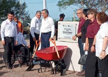 Gobierno de Américo coloca primera piedra de Estación Segura Parque Cultural “La Escondida” en Reynosa