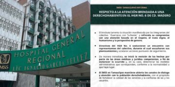 IMSS investiga denuncia contra médico por presunto maltrato en hospital de Ciudad Madero, Tamaulipas