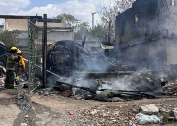 Incendio en vivienda de Escobedo (1)