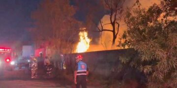 Incendio tarimera Escobedo