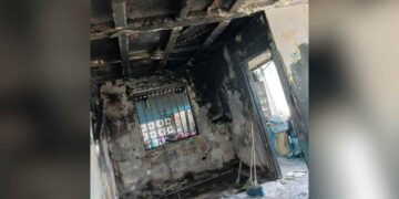 Incendio vivienda familia en Matamoros