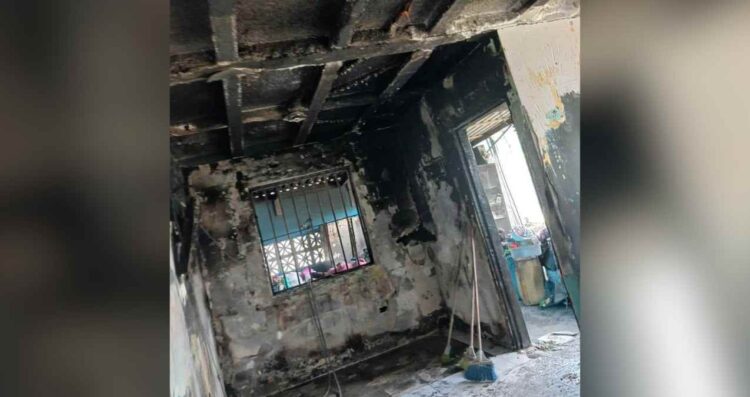 Incendio vivienda familia en Matamoros