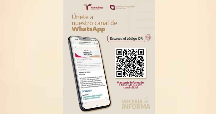 Vocería de Seguridad Tamaulipas WhatsApp