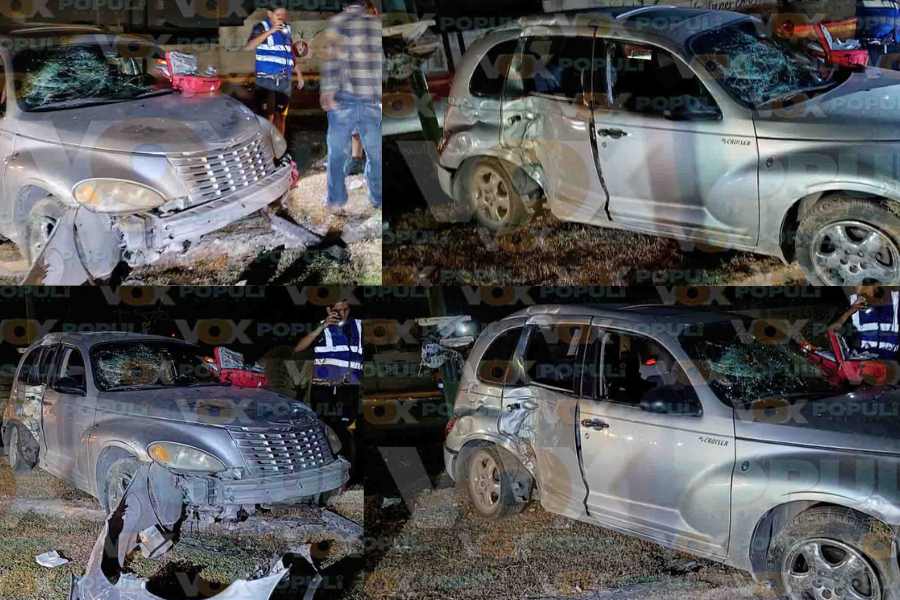 Joven pierde el control de su camioneta y termina contra luminaria en Ciudad Victoria, Tamaulipas