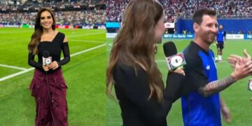Messi y Tania Rincón protagonizan momento viral durante el Mundial 2026